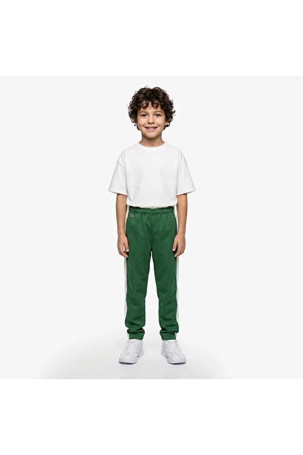Детские спортивные штаны для девочек с принтом Sportsuit Colorblock Track Lacoste, 737-Green
