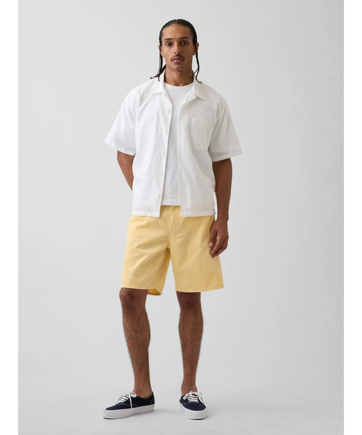 Мужские шорты из вельвета свободного кроя GAP, Yellow — фото 2