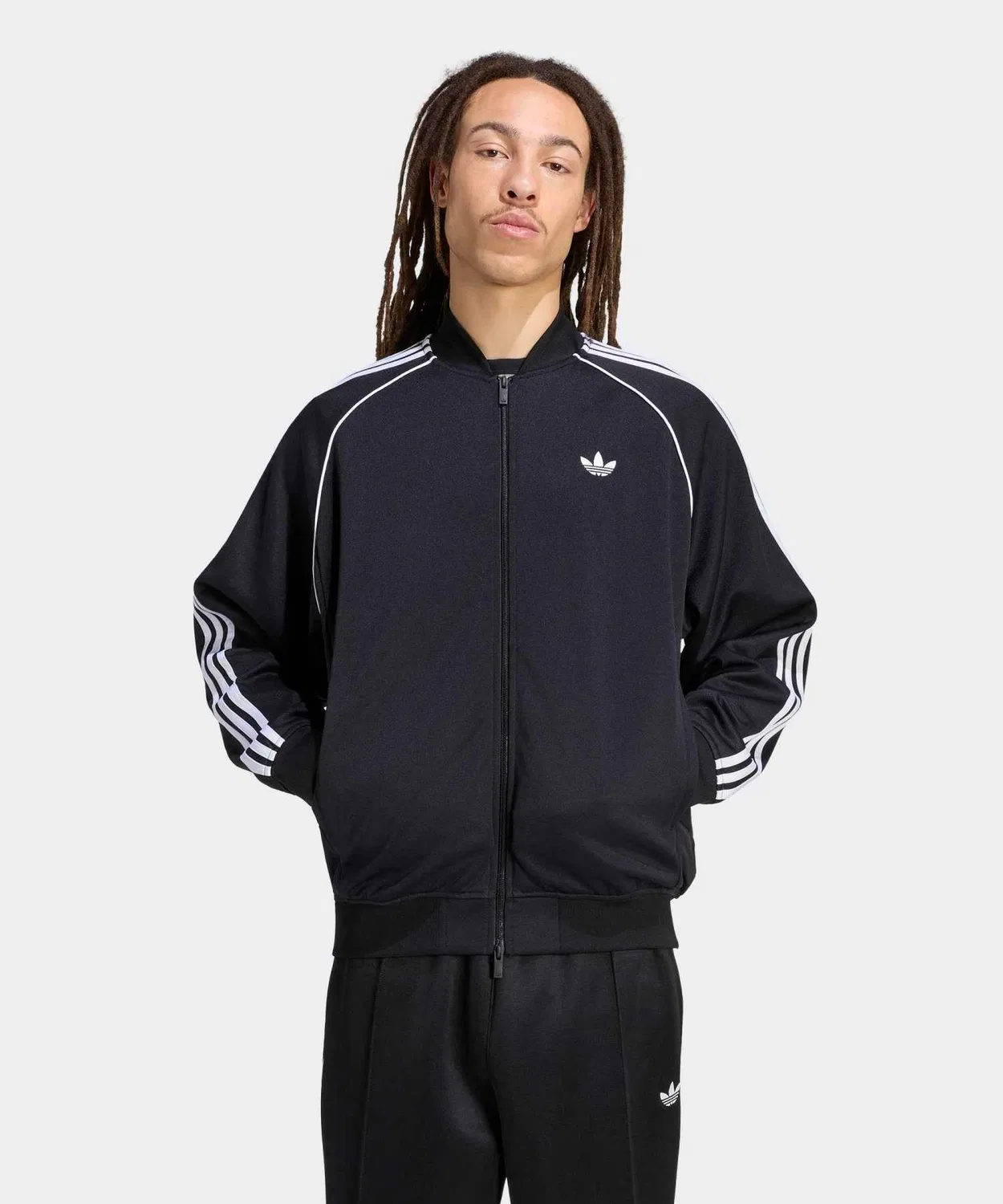 Мужская куртка-олимпийка свободного кроя с молнией Adidas Originals SST Adicolor Classic, Black系 Other