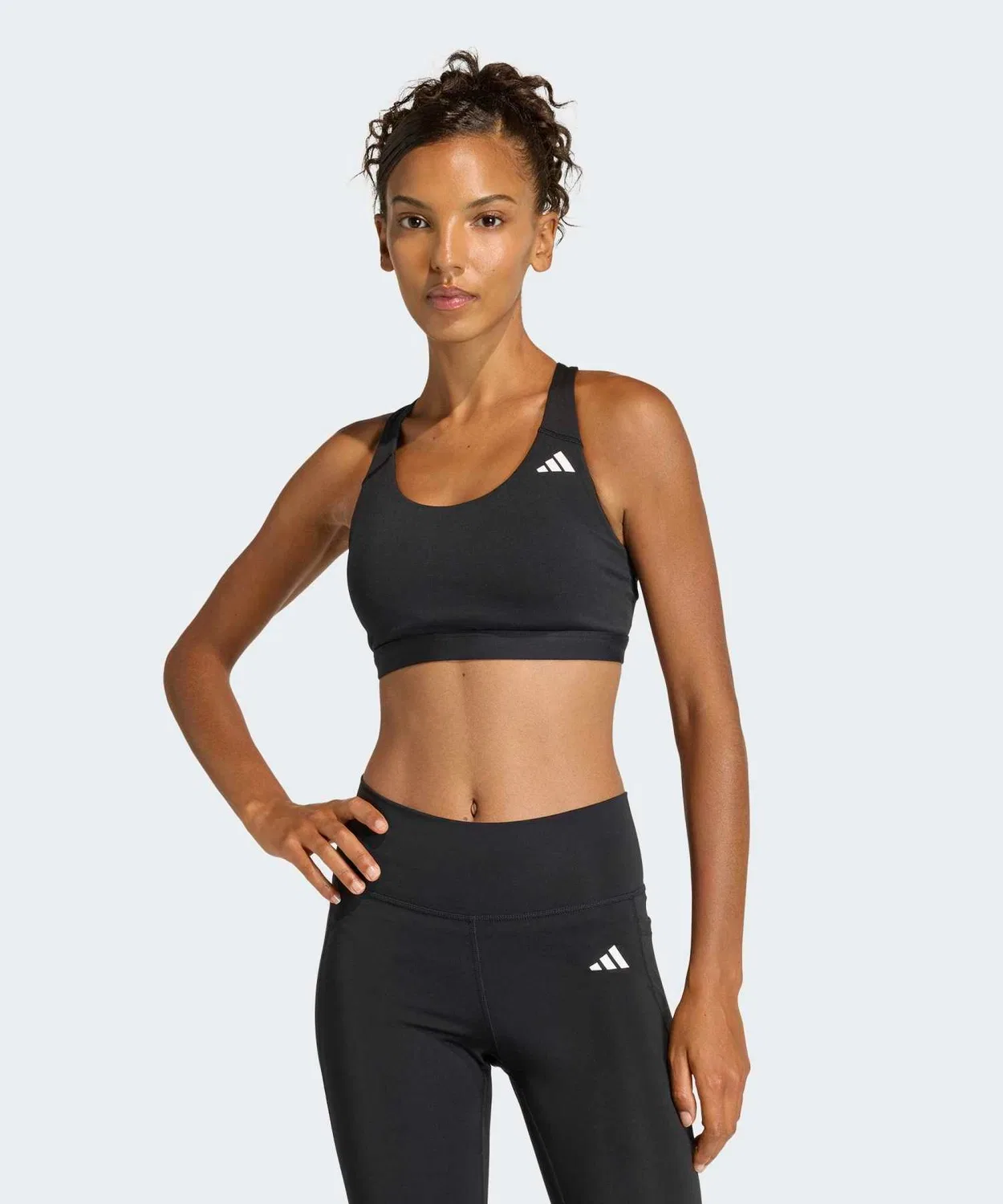 Женский спортивный бюстгальтер средняя поддержка Climacool Optime Essentials Workout Medium Support Bra Adidas, Black