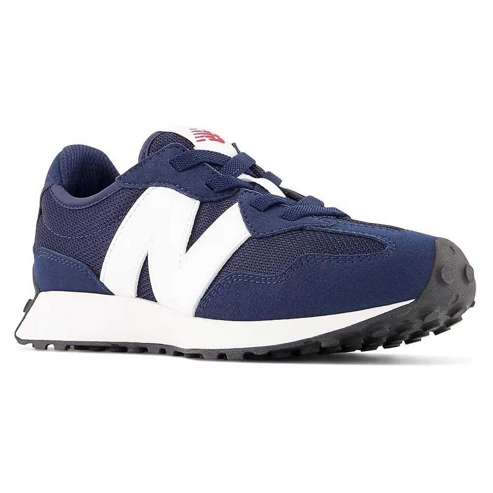 Детские кроссовки для мальчиков с твердой подошвой 327 New Balance, Navy Blue — фото 4