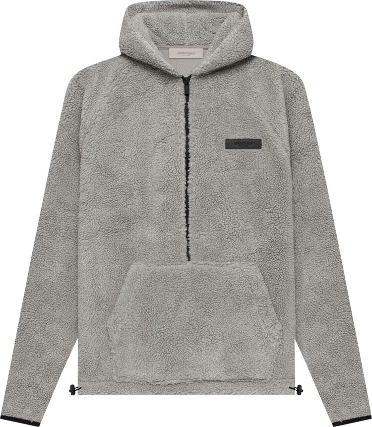 

Худи Fear of God Essentials Polar Fleece Half Zip Hoodie 'Dark Oatmeal', серый