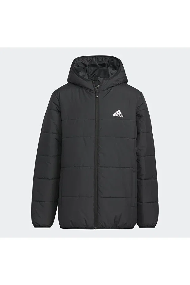 Детское пальто для девочек с принтом Colorblocked kids black coat (il6073) Adidas, Black