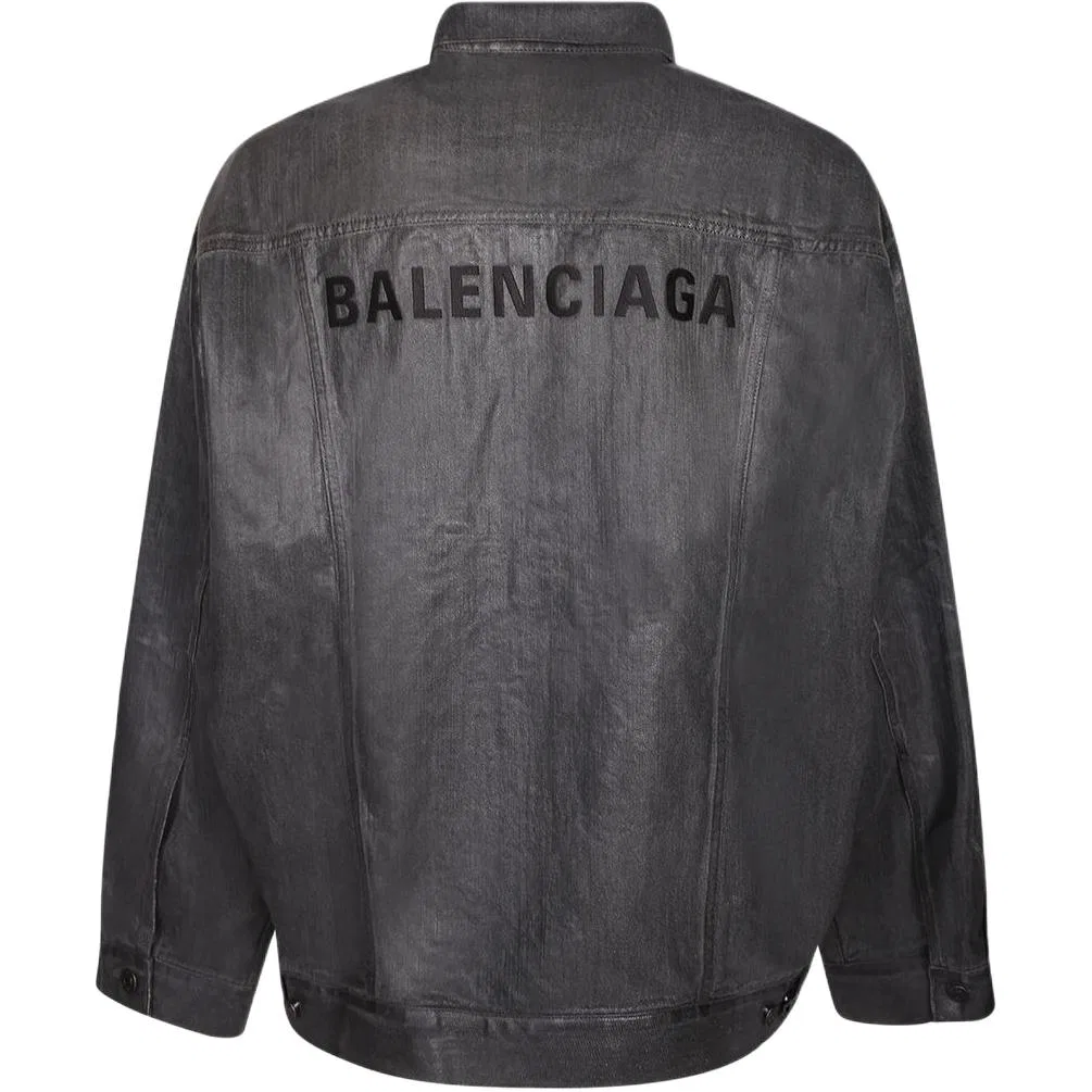 Мужская джинсовая куртка свободного кроя SS26 Denim Jacket Loose Fit Men's Balenciaga, Black — фото 3