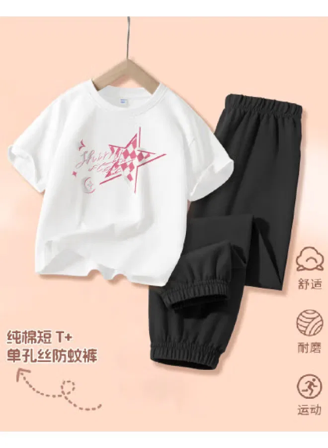 Jeanswest Комплект футболка с коротким рукавом и тонкие брюки от комаров, белый