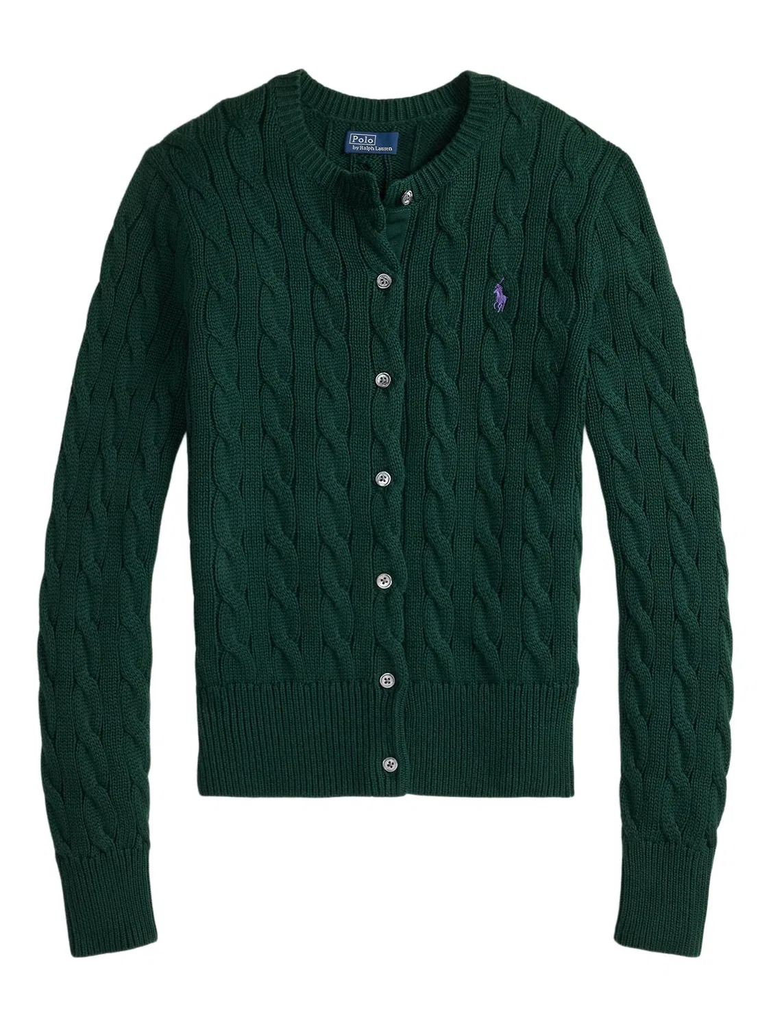 Кардиган с косичкой Polo Ralph Lauren, темно-зеленый