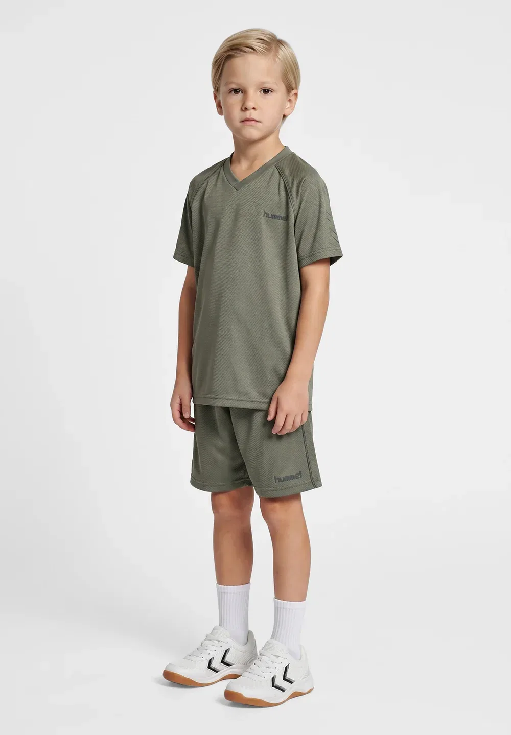 Hmljr reg active t-shirt s/s unisex - print t-shirt Hummel, Castor Gray — фото 2