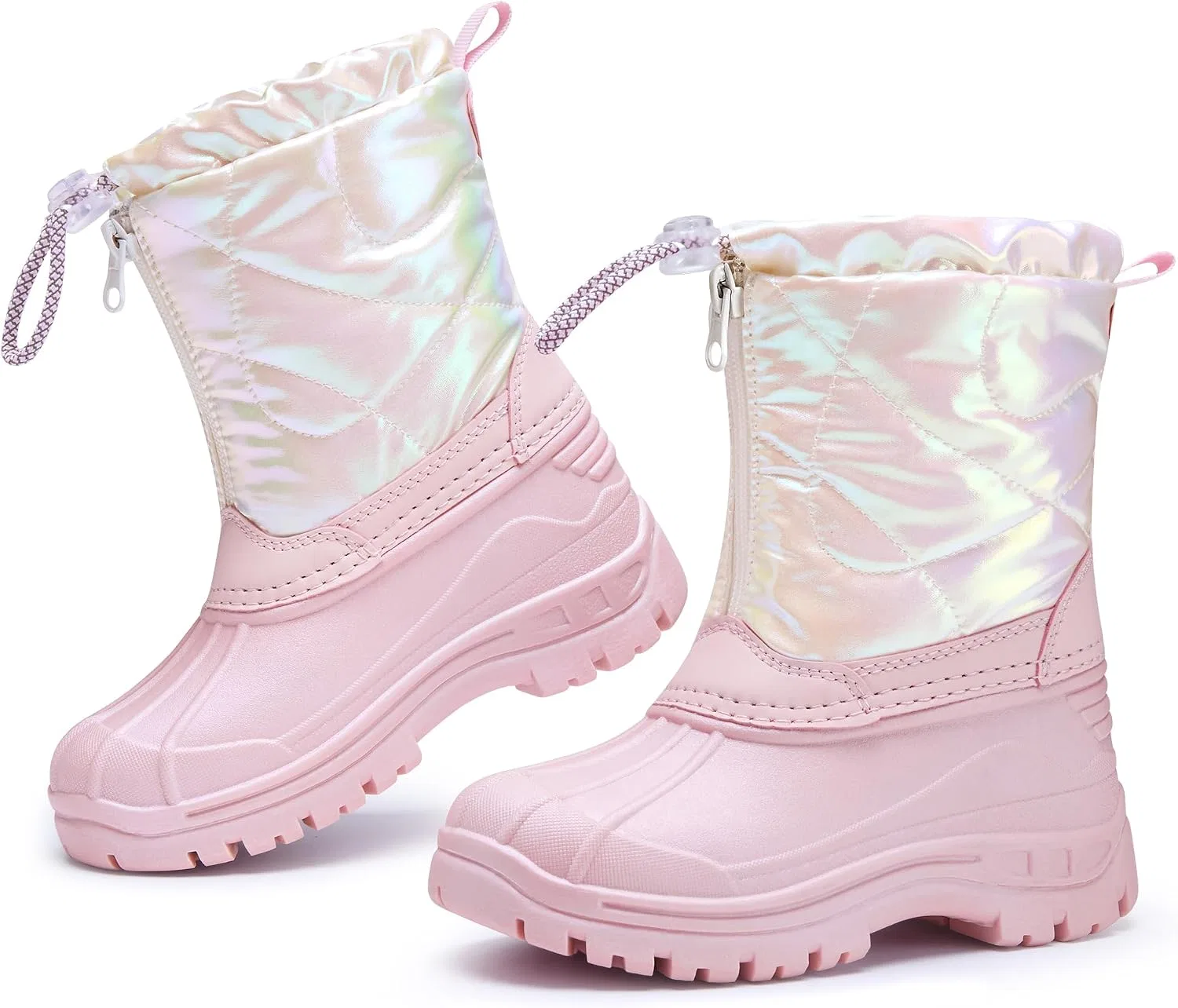 Детские зимние сапоги для девочек на молнии Stelle, Iridescent Pink