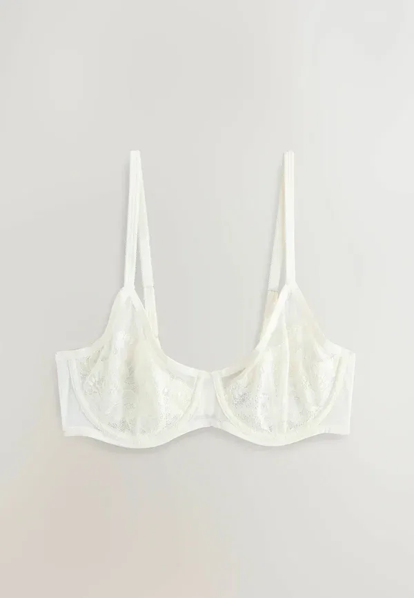 Комплект из 3 бюстгальтеров балконет с кружевом Non pad full cup fit Next, Pink, Green, Cream, зеленый — фото 2