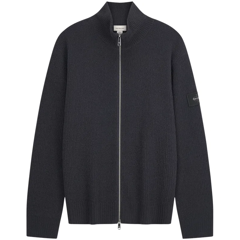 Мужской трикотаж с воротником-стойкой Calvin Klein, Bac-Asphalt Gray