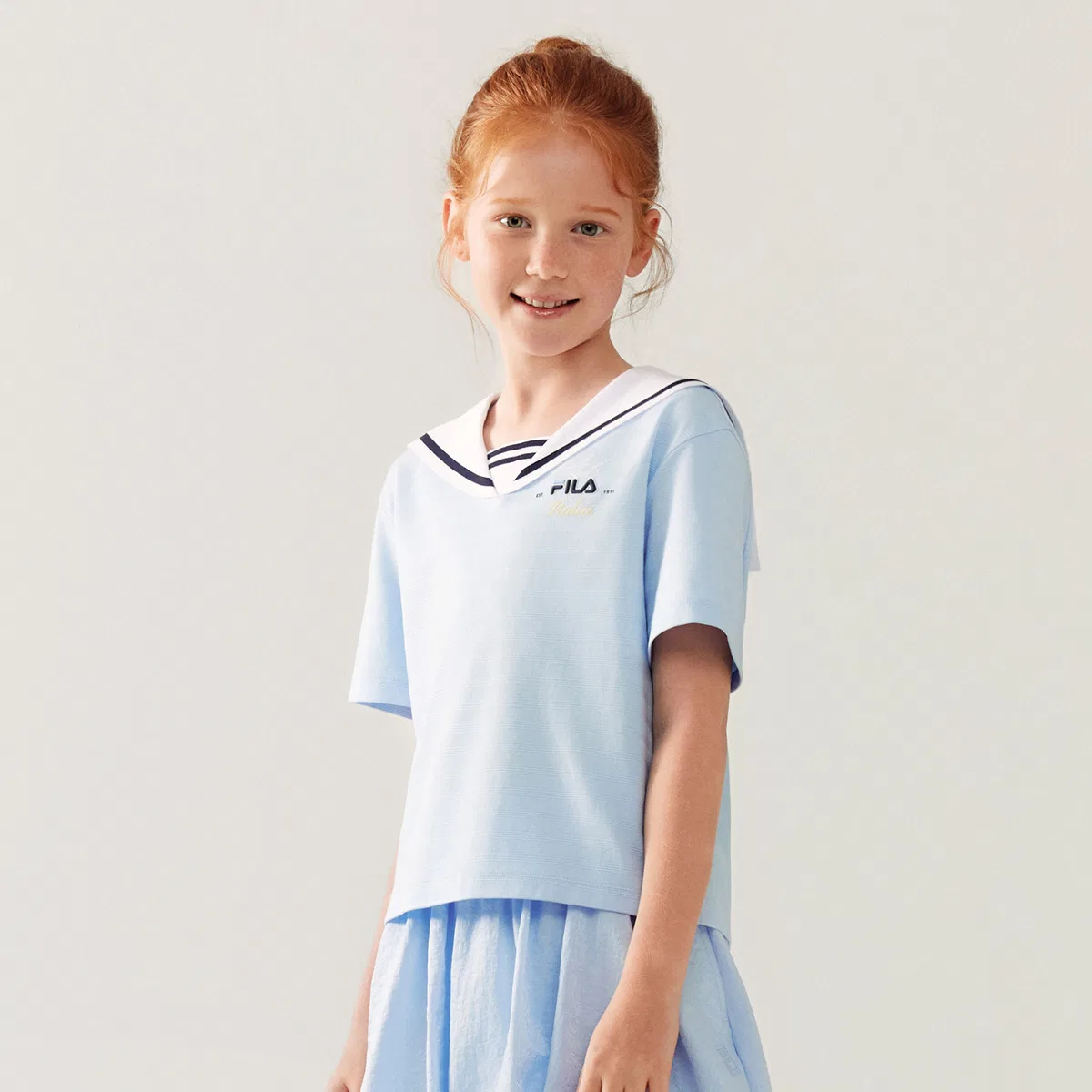 Футболка с коротким рукавом Sky Blue Kids' FILA KIDS — фото 3