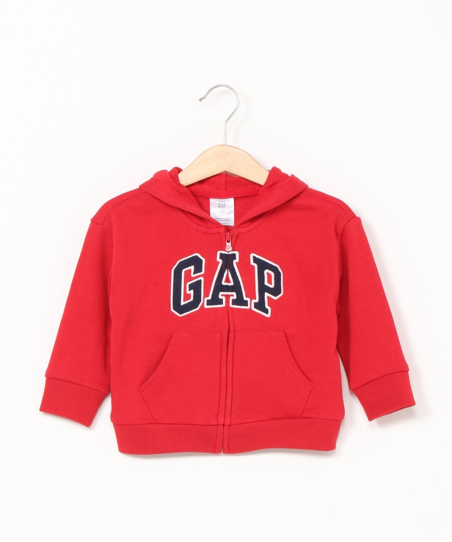 (K)babyGap Свободная толстовка на молнии с логотипом GAP, MODERN_RED — фото 4