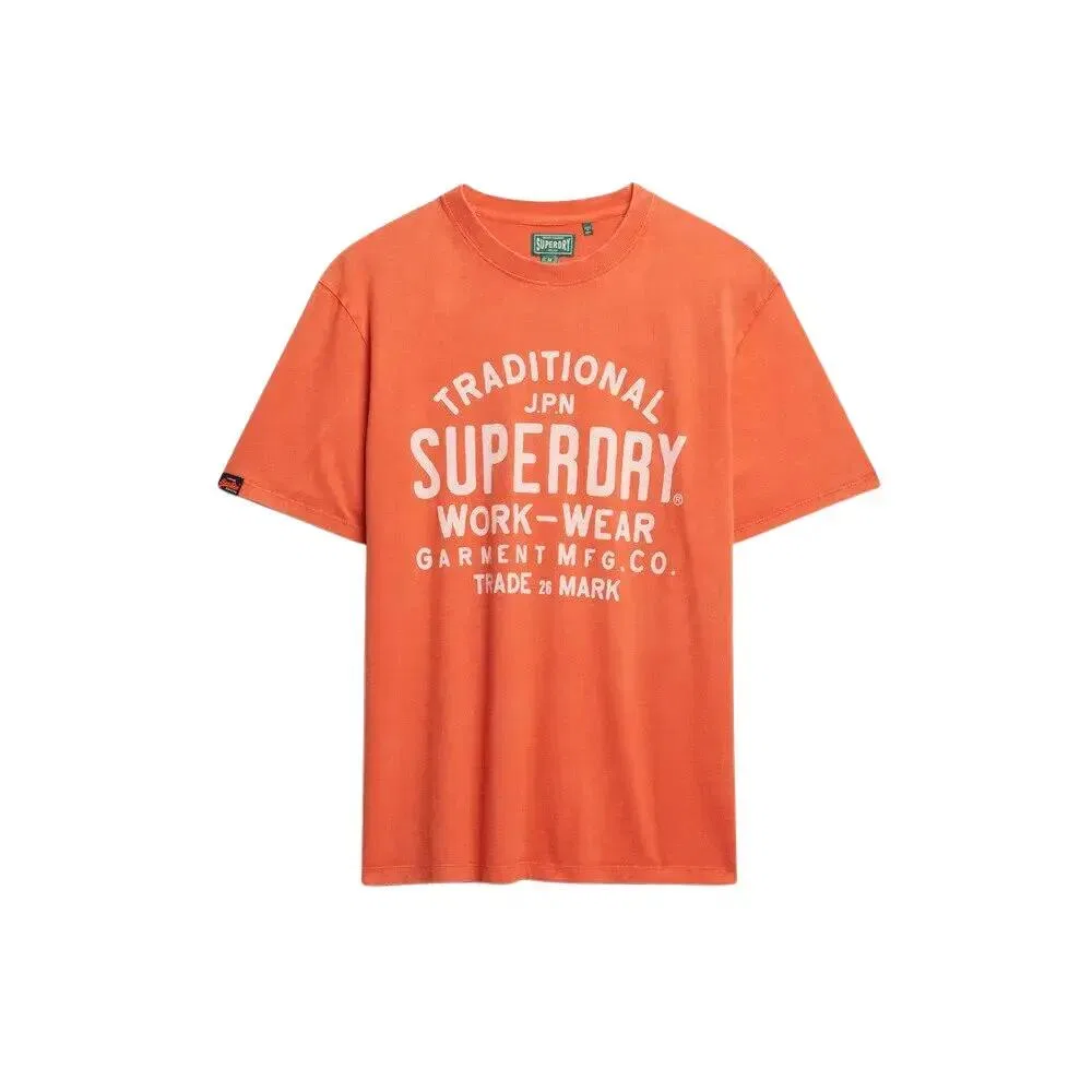 Мужская футболка с принтом Machined Goods Workwear Superdry, Orange