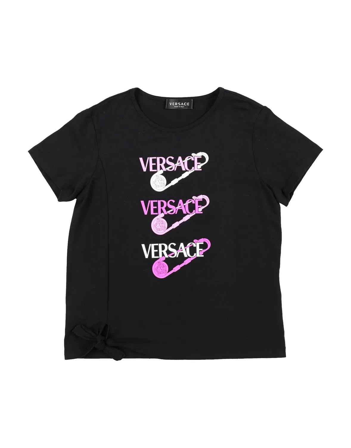 Детская футболка для девочек хлопковая Versace Young, черный