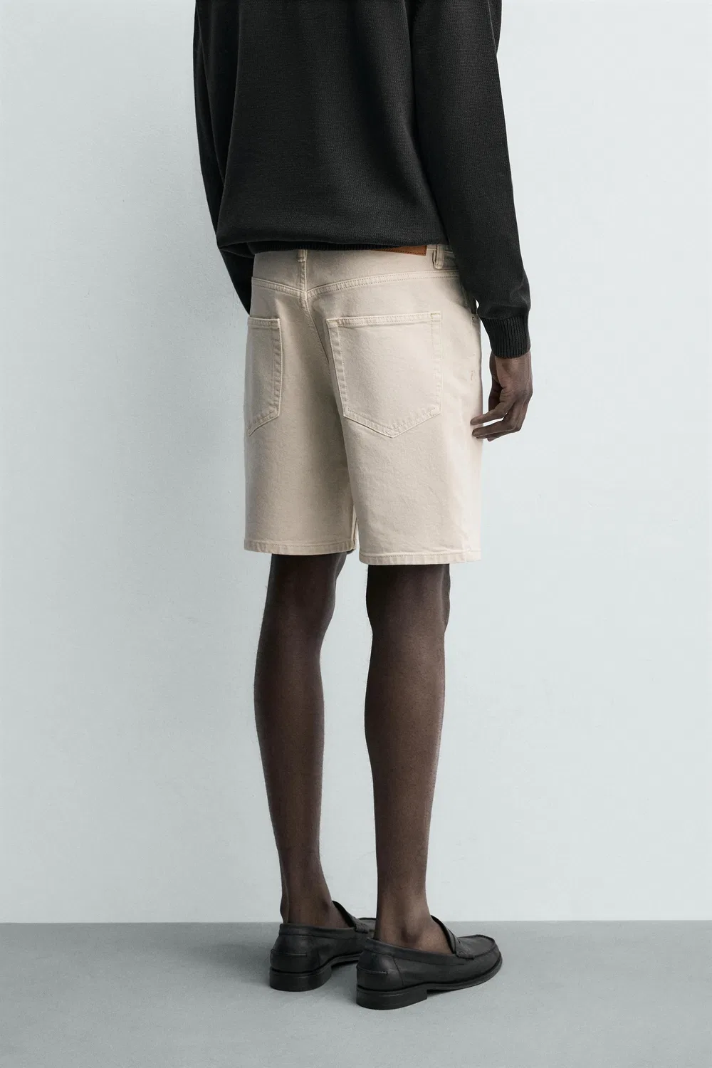 ДЖИНСОВЫЕ ШОРТЫ СТАНДАРТНОГО КРОЯ-БЕРМУДА ZARA, Ecru — фото 3