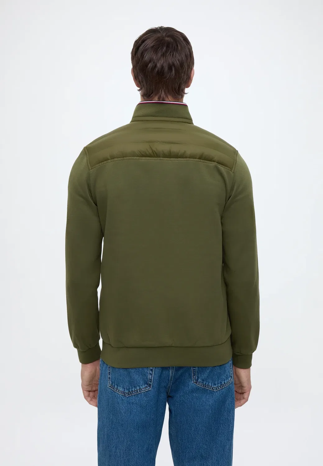Смешанные медиа ess rwb воротник-стойка - легкая куртка Tommy Hilfiger, Huntsman Green — фото 3