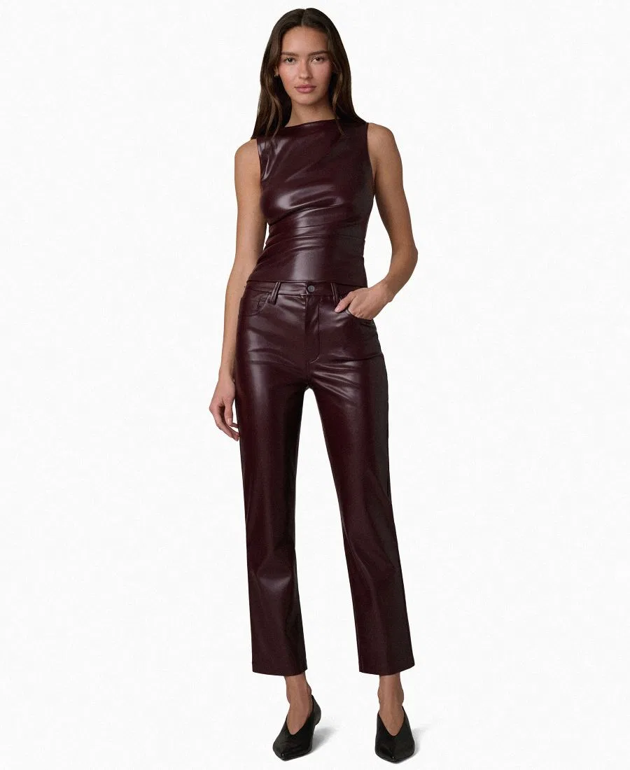 Брюки с высокой посадкой и зауженным кроем, модель The Margot Joe's Jeans, Cabernet — фото 2