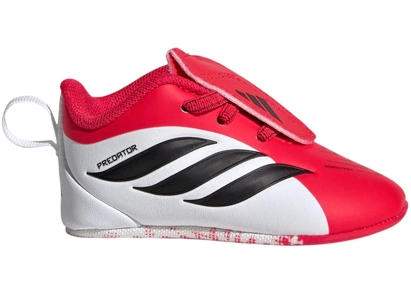 Детские кроссовки для футбола Predator Crib Adidas, Lucid Red/Core Black/Cloud White