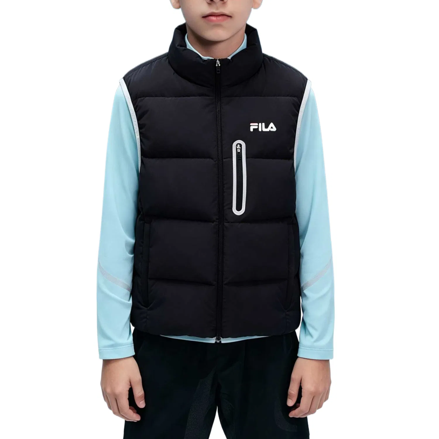 Детский жилет с воротником-стойкой FILA KIDS Down Vests, Royal Blue