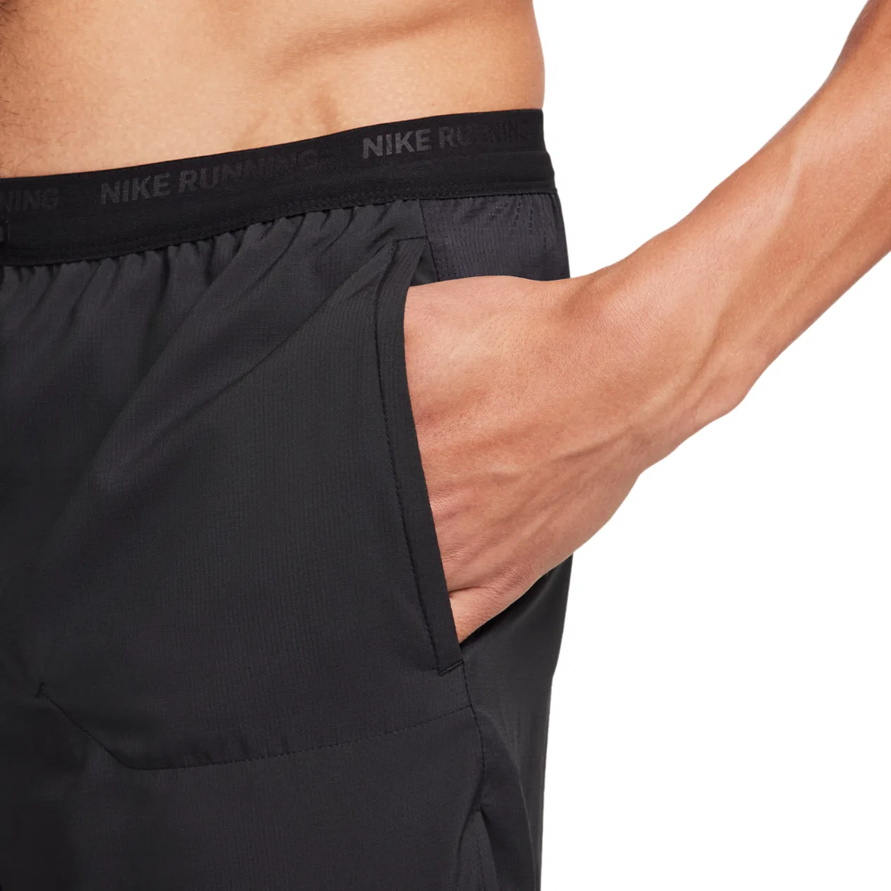 Мужские беговые шорты 2-в-1 Dri-FIT STRIDE 5 дюймов Nike, черный — фото 3