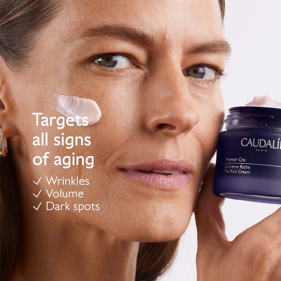 Увлажняющий крем Premier Cru Skin Barrier Rich с биокерамидами, многоразового использования, с улучшенным защитным барьером кожи. Caudalie, 1.7 oz /50 mL — фото 2