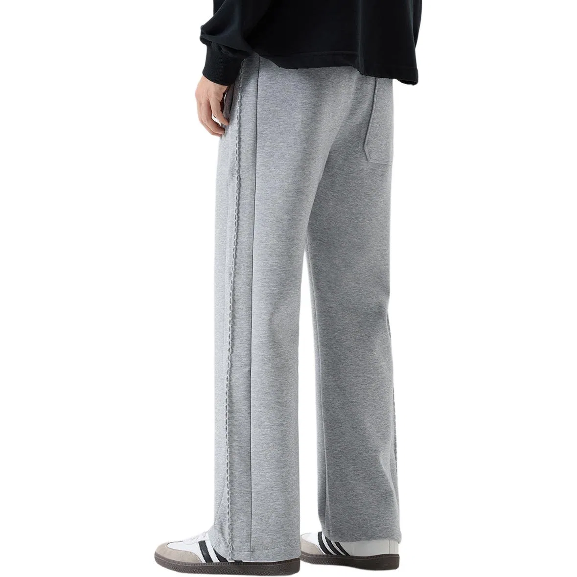 Детские спортивные брюки из воздушной ткани свободного кроя Tonlion, Gray Tone — фото 3