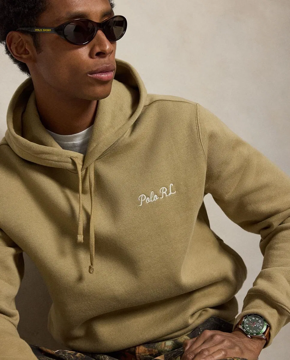 Мужская толстовка с капюшоном, Logo, Polo Ralph Lauren, бежевый — фото 3