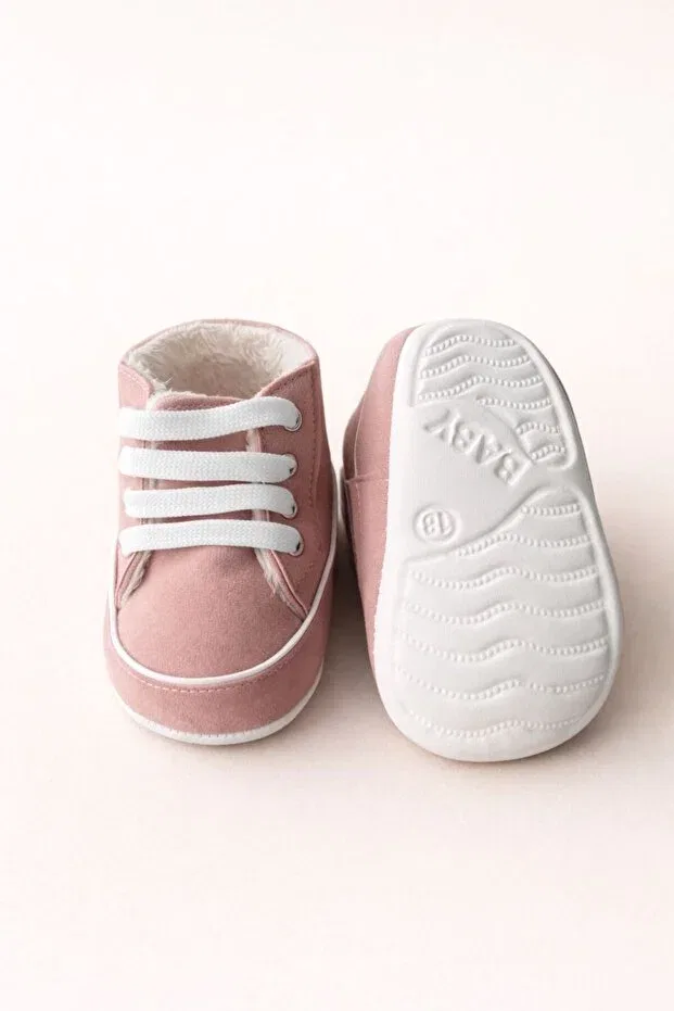 Детские ботиночки для малышей хлопковые Organik Cotton Lined Numix Baby Kids, Pink — фото 4