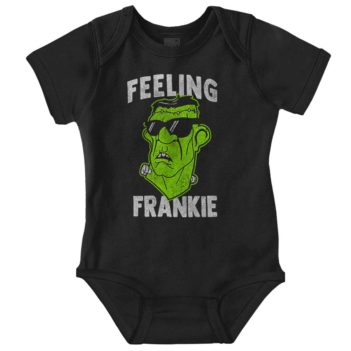 Детское боди-комбинезон с принтом Funny Halloween Feeling Frankie Brisco Brands, Black