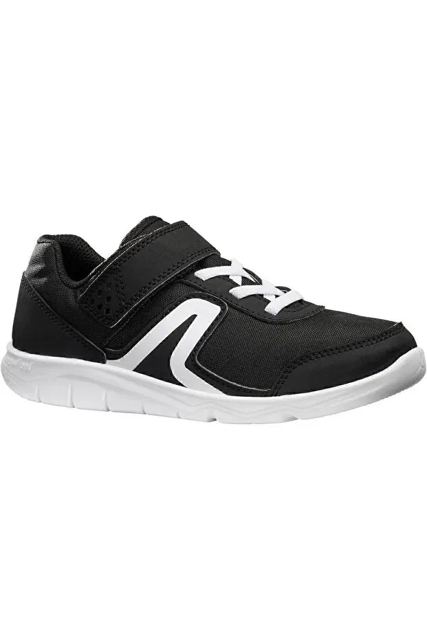 Детские кроссовки для девочек на липучке Decathlon, Black/White — фото 2
