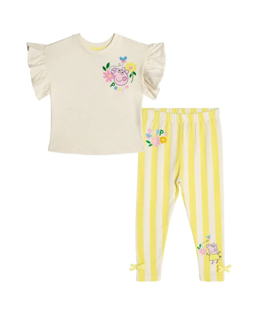 Комплект из топа и леггинсов Peppa Pig, Ivory Yellow Stripe