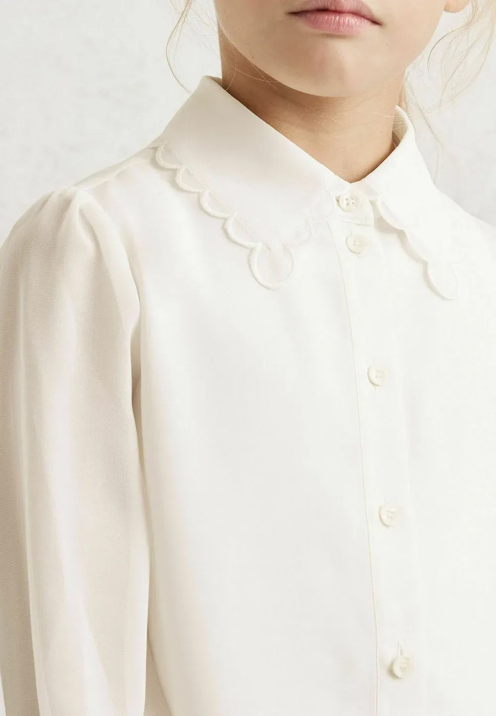 Блузка на пуговицах Reiss, Ivory — фото 3
