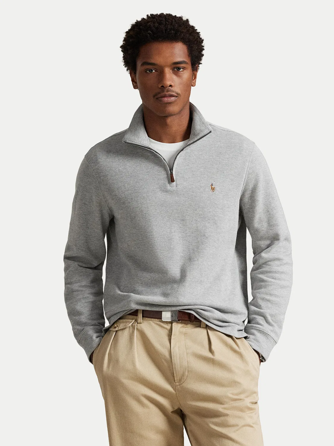 Мужской пуловер стандартного кроя Polo Ralph Lauren, серый