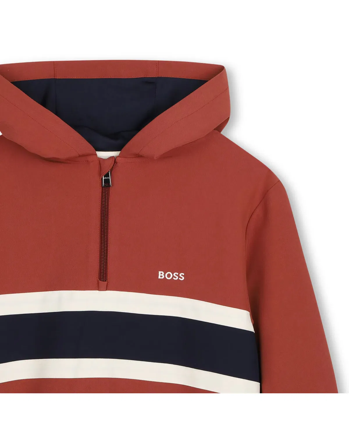 Детская худи для мальчиков с принтом BOSS Kidswear, Burdeos — фото 2