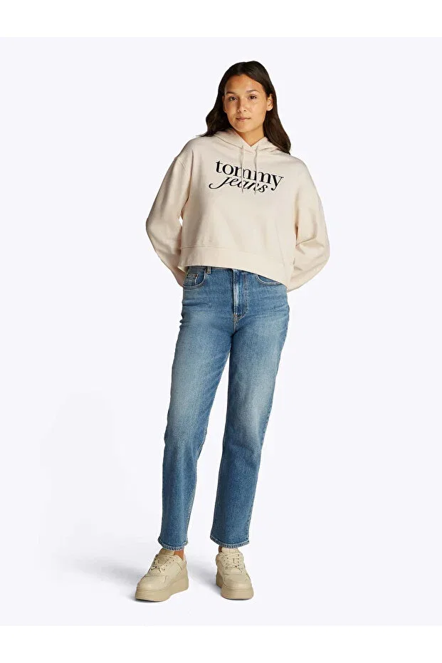 Женские свитшот с длинным рукавом с принтом Tommy Hilfiger, Ancient White — фото 2