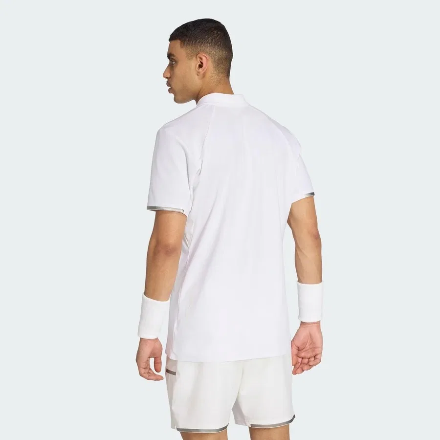 Мужское поло с длинным рукавом Tennis Climacool Freelift Polo adidas, Белый — фото 2