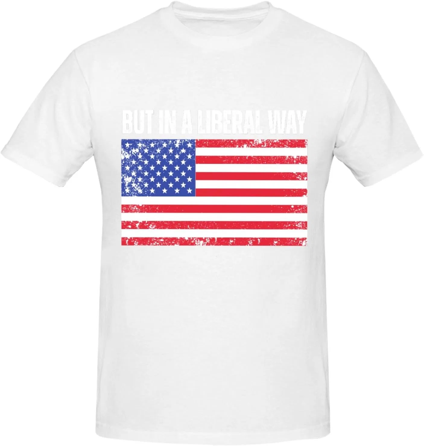 Мужская хлопковая футболка свободного кроя But in A Liberal Way, White — фото 4