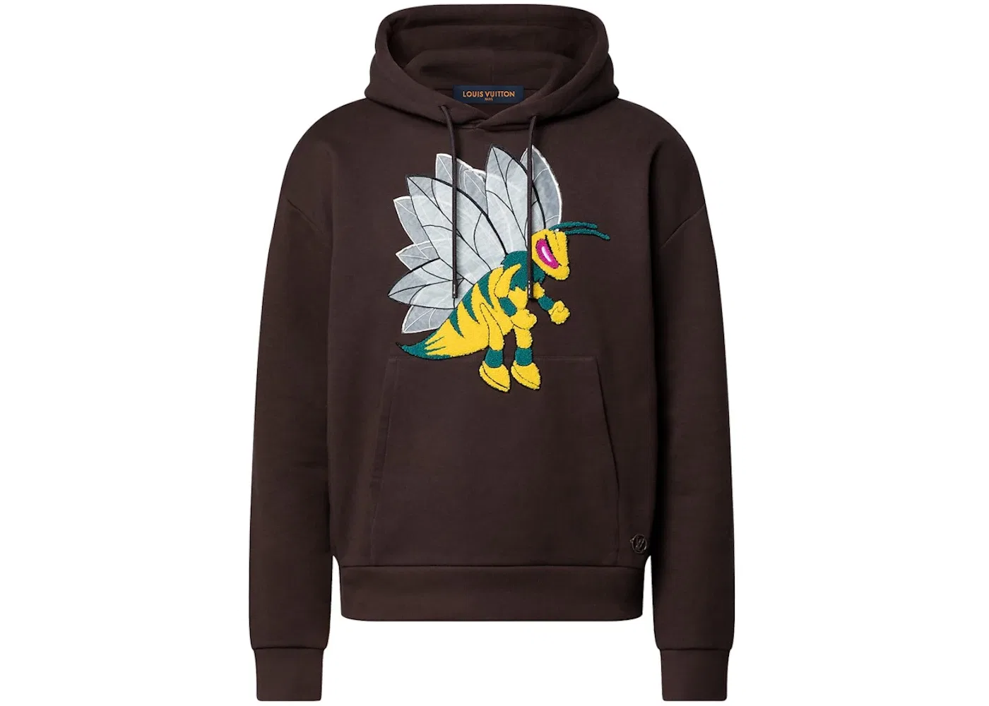 Мужской худи с принтом Graphic Bee Patched Hoodie Louis Vuitton, Brown