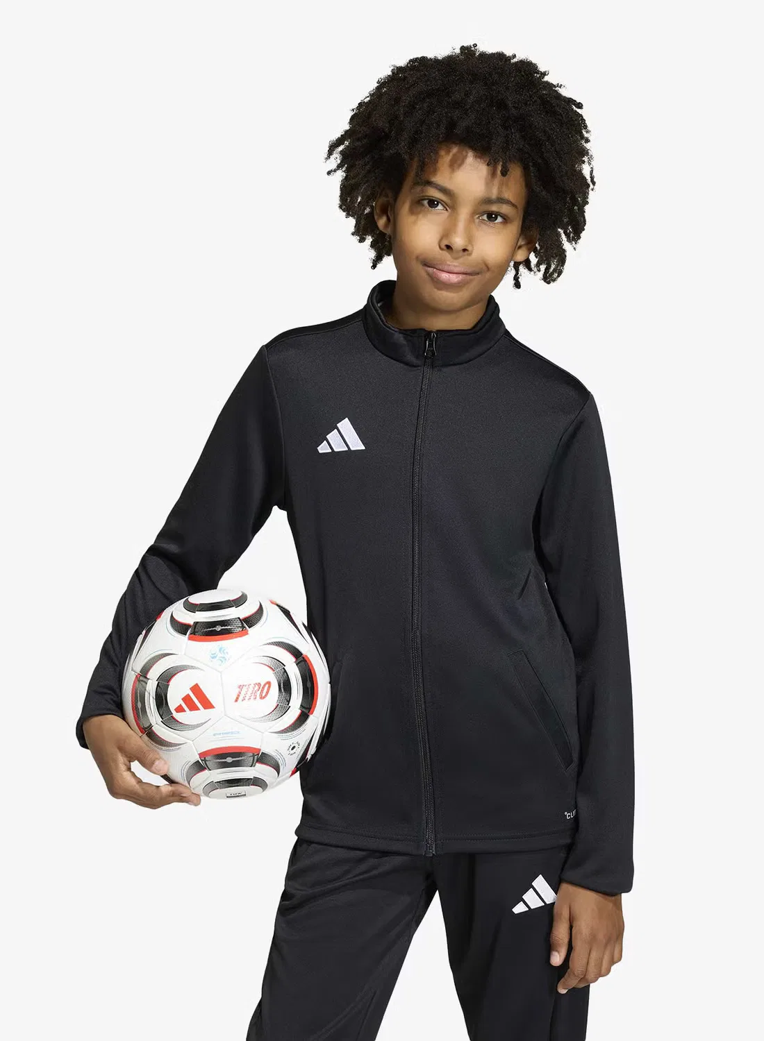 Куртка спортивная детская с застежкой-молнией Entrada26 Adidas, черный — фото 3