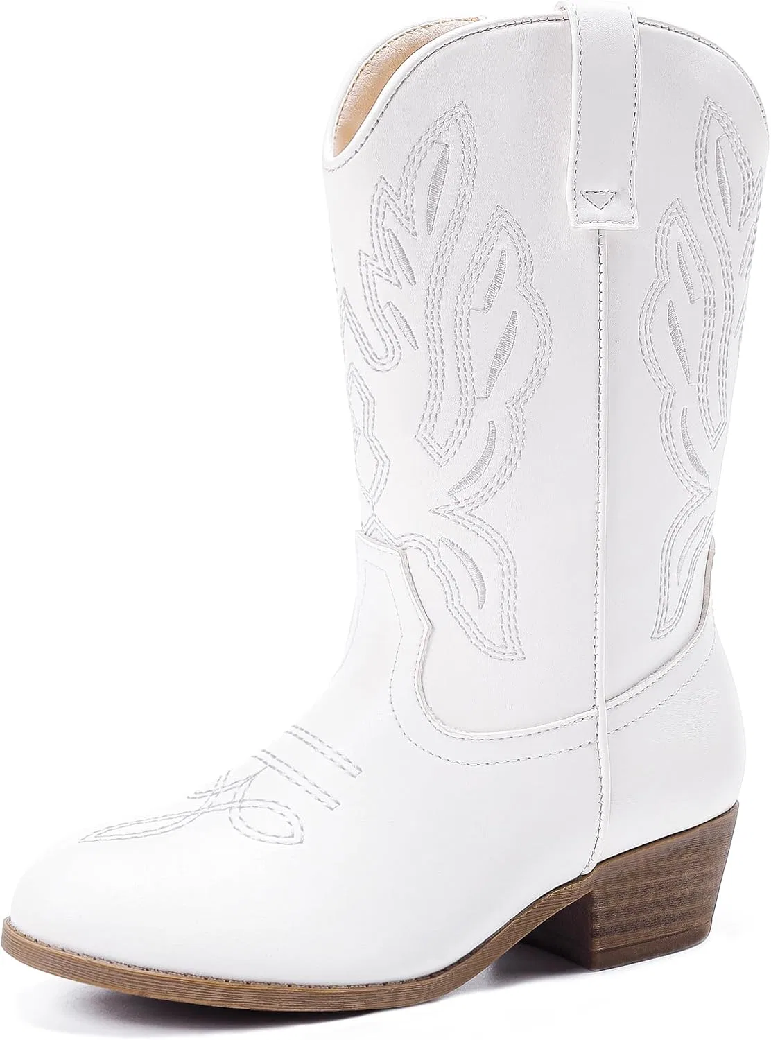 Детские сапоги для девочек с принтом Cowgirl Boots LAURMOSA, White