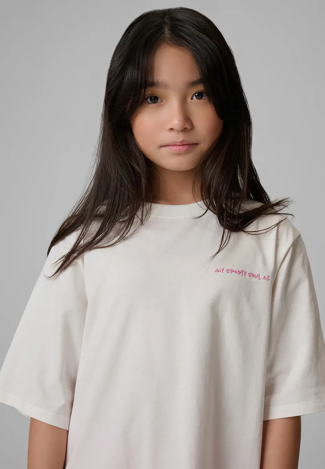 Футболка свободная z nadrukiem dziewczęcy - fioletowy 158/164 (12-14 лат) - футболка с принтом 4F, Off White — фото 4