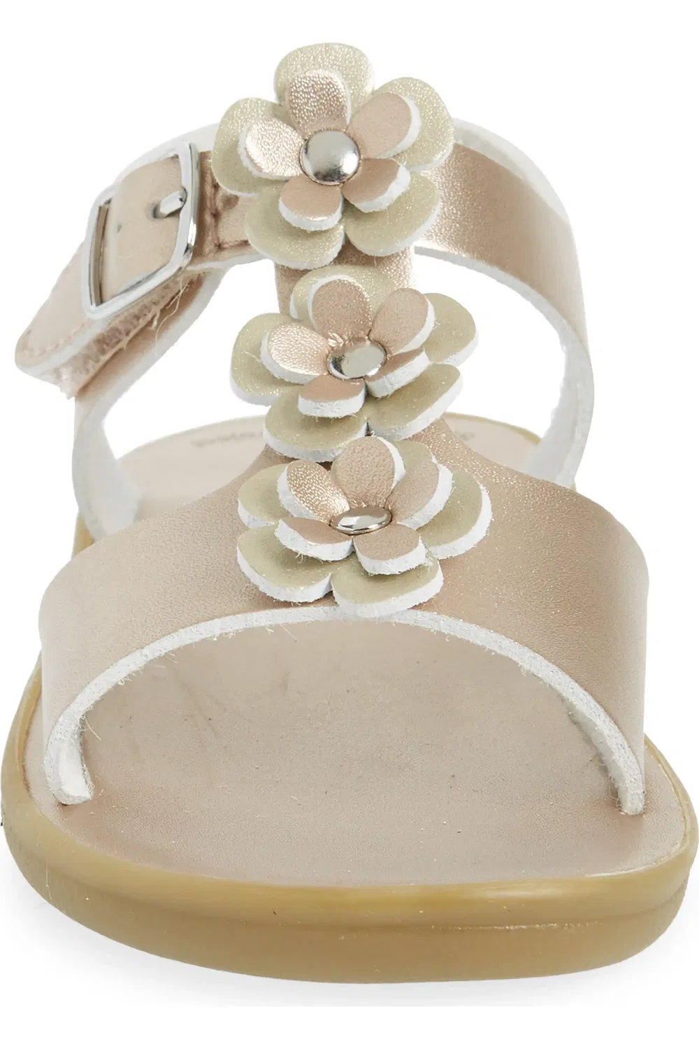 Детские сандалии водонепроницаемые с цветами Jasmine Footmates, Rose Gold Micro — фото 4