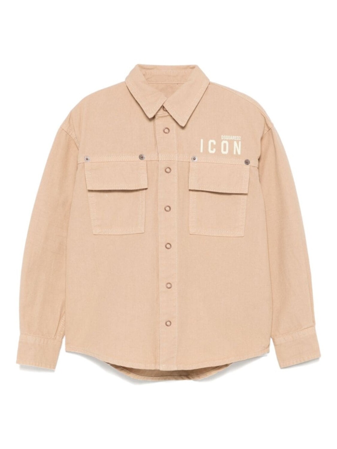 

Рубашка с логотипом DSQUARED2 KIDS, нейтральный цвет