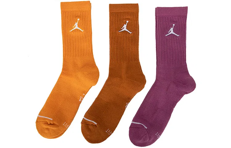 Мужские носки с принтом Jordan 3 Pack, Purple/Brown/Orange