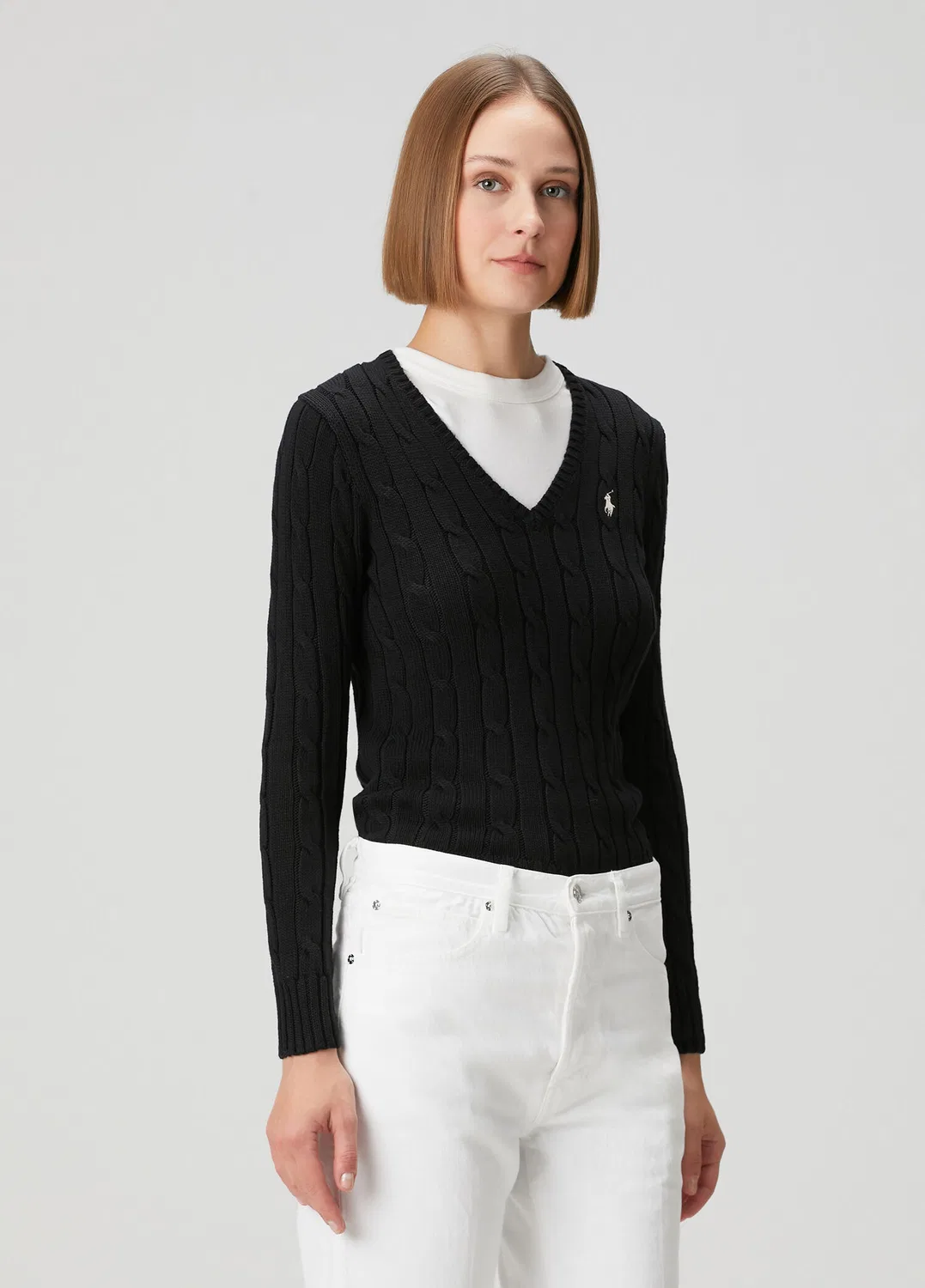 Трикотажный свитер Polo Ralph Lauren, черный