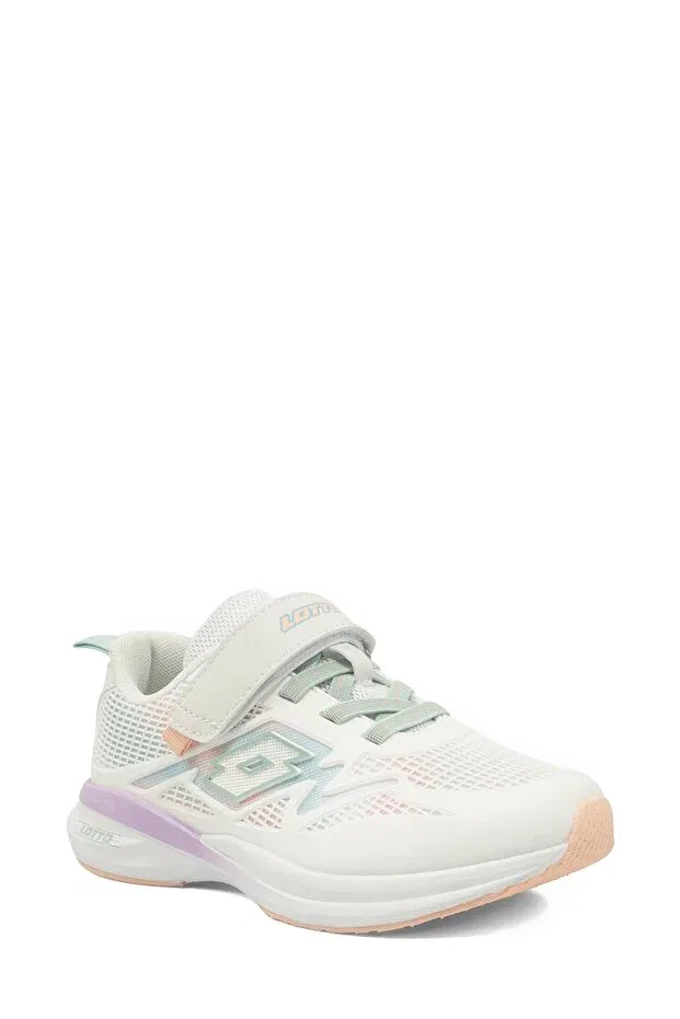 Детские спортивные кроссовки для девочек с принтом Montese g ps 6fx off white Lotto, Broken White-102159099 — фото 2