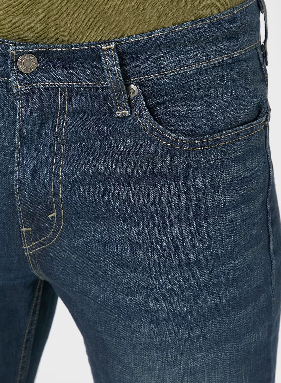Джинсы слим с эффектом потертостей Levi'S, синий — фото 4