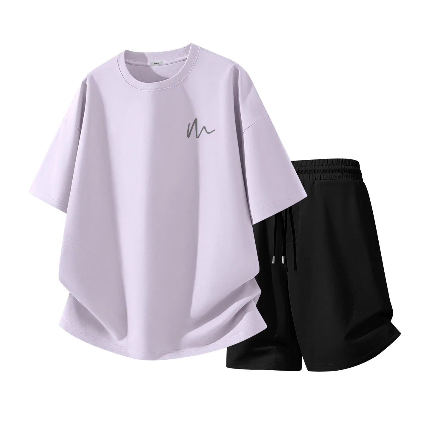 Детский комплект спортивной одежды Free Line Chest Logo MINISO, Light Purple