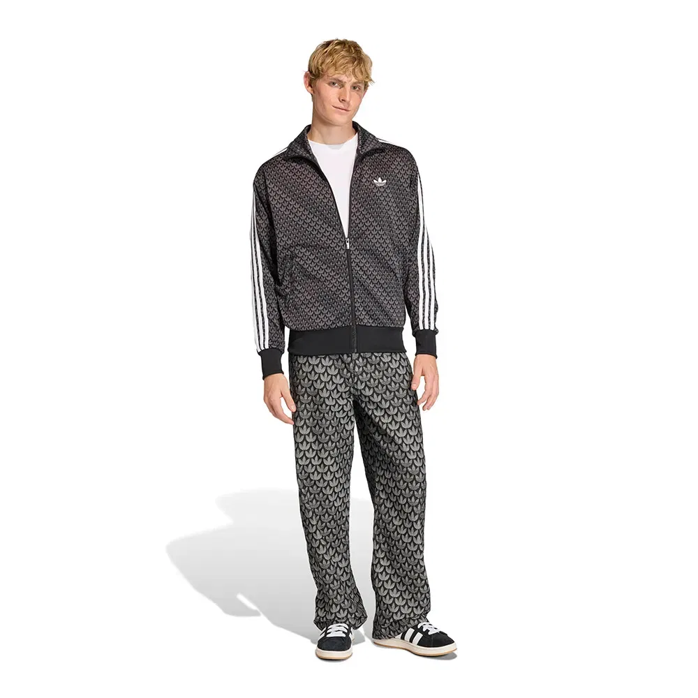Мужской свитшот с принтом Firebird Loose Monogram Adidas Originals, Black — фото 4
