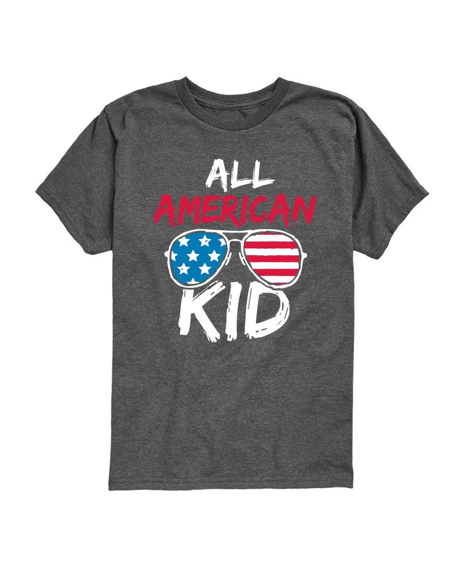 Детская футболка для мальчиков с принтом All American Kid Hybrid, Heather Charcoal